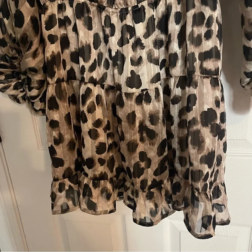 Mod on trend leopard flowy dress - Picture 5 of 5